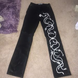 Leather Vega Straight leg pants